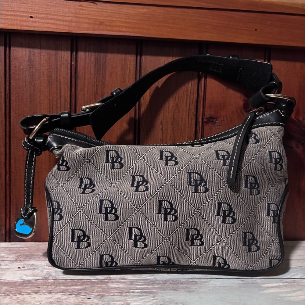 Dooney & Bourke Black and Gray Monogram Bag